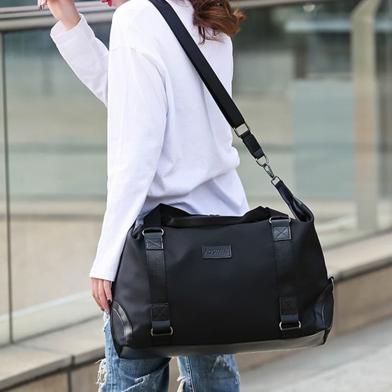 AOSIMAN Bolsa de viagem Bolsa esportiva Bolsa de ginástica masculina Bolsa de bagagem de grande capacidade Viagem de neg