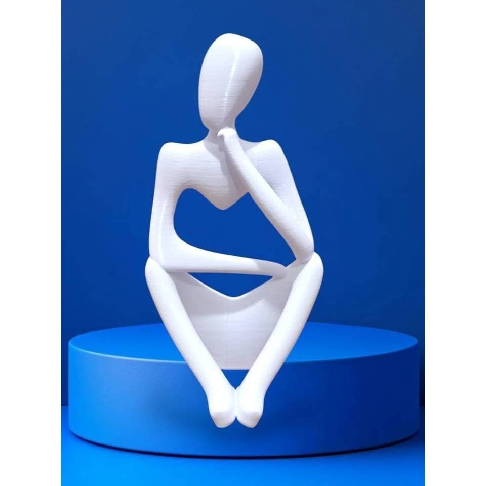 Escultura Minimalista Pensamento Pensador Decoração 3D para Presente, Casa