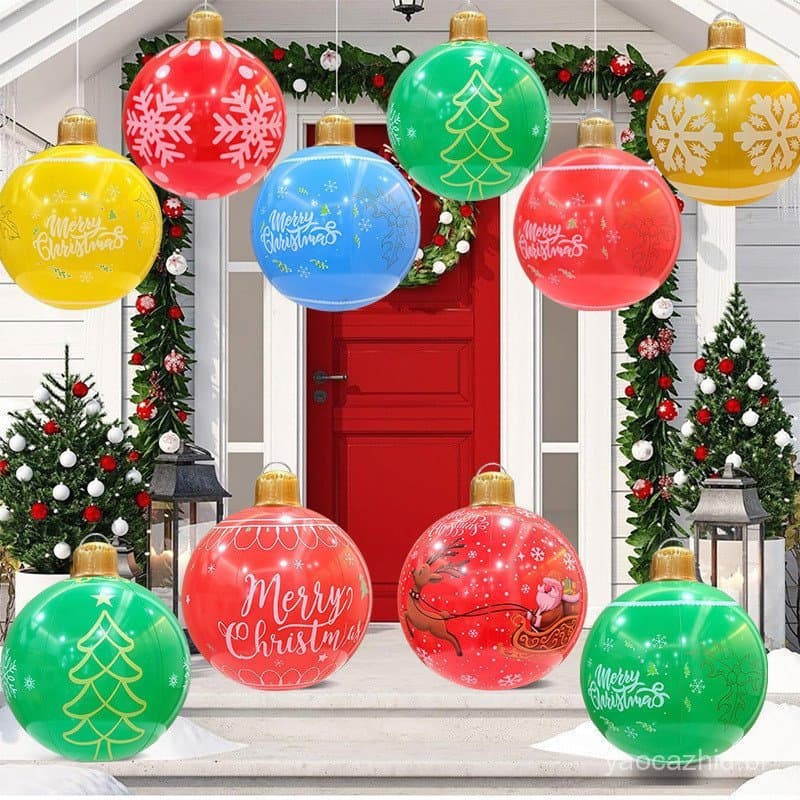 Decorações Infláveis Gigantes Do Natal Da Bola De PVC De 60cm