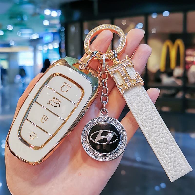 Adequado para pequim Hyundai tusheng l chave capa quinta geração 21 tusheng l carro High-End caso fivela das mulheres do
