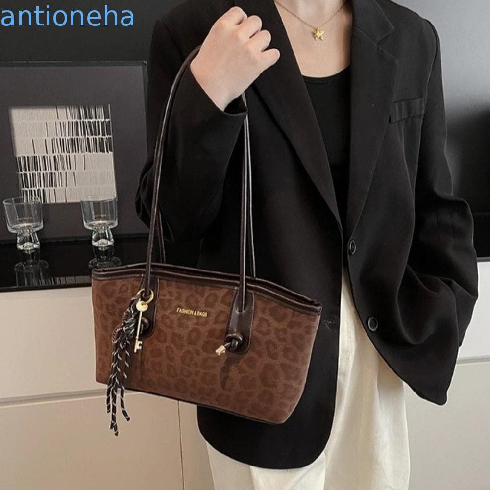 ANTIONEHA Bolsas Nas Axilas Com Estampa De Leopardo , De Ombro De Couro Modernas Retrô , Sacolas De Luxo