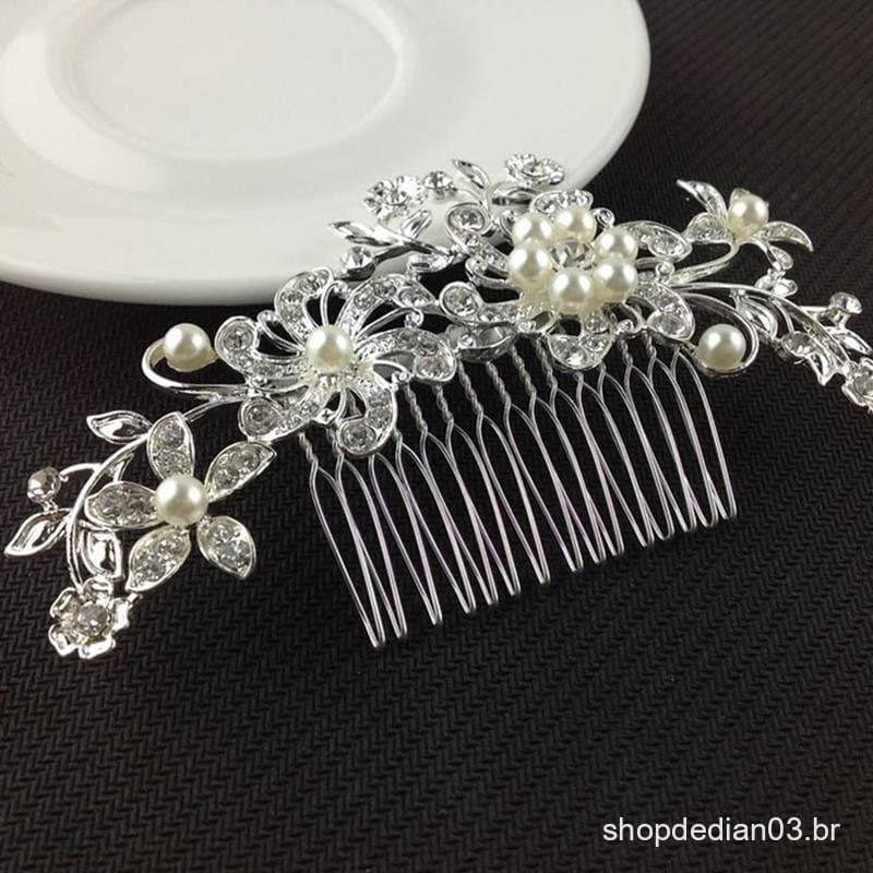 Grampo De Cabelo Elegante Requintado Acessório De Noiva W1d7