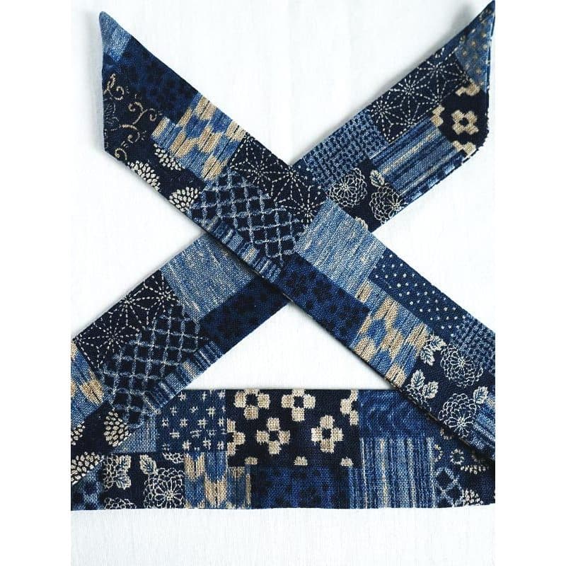 Tecido japonês Retro arte orelhas de coelho auto-torção fio bandana viagem masculino feminino estilo acessórios para o c