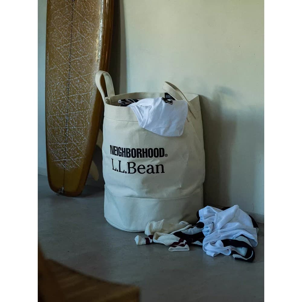 NEIGHBORHOOD NBHD LLBEAN Estilo Japonês Dobrável Cesto de roupa suja de grande capacidade Cesto de armazenamento Cesto d