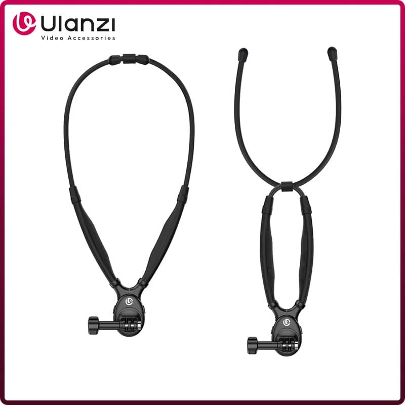 Ulanzi ZJ09 Suporte de Pescoço Flexível para Câmeras de Ação Gopro DJI Pocket 4 Action 6 5 Insta 360 Suporte Magnético