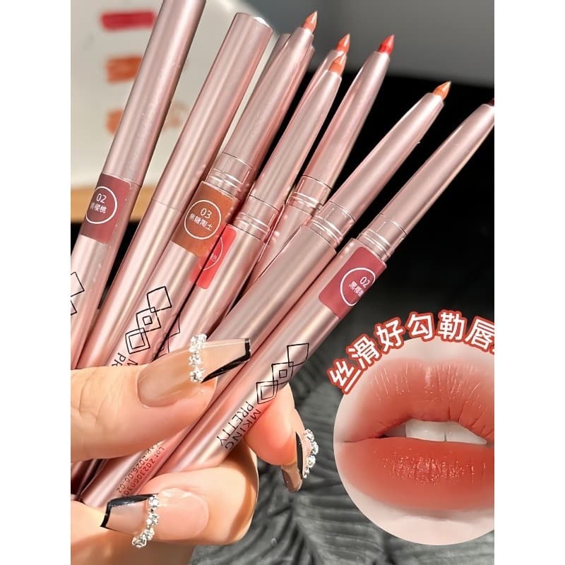 Li Jiaqi recomenda batom delineador labial giratório esculpido fosco feminino linha de gancho delineador labial maquiage