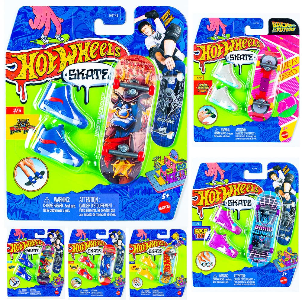 Hot Wheels Skate de Dedo + Tênis - Escolha o Seu - Mattel Original 1:64