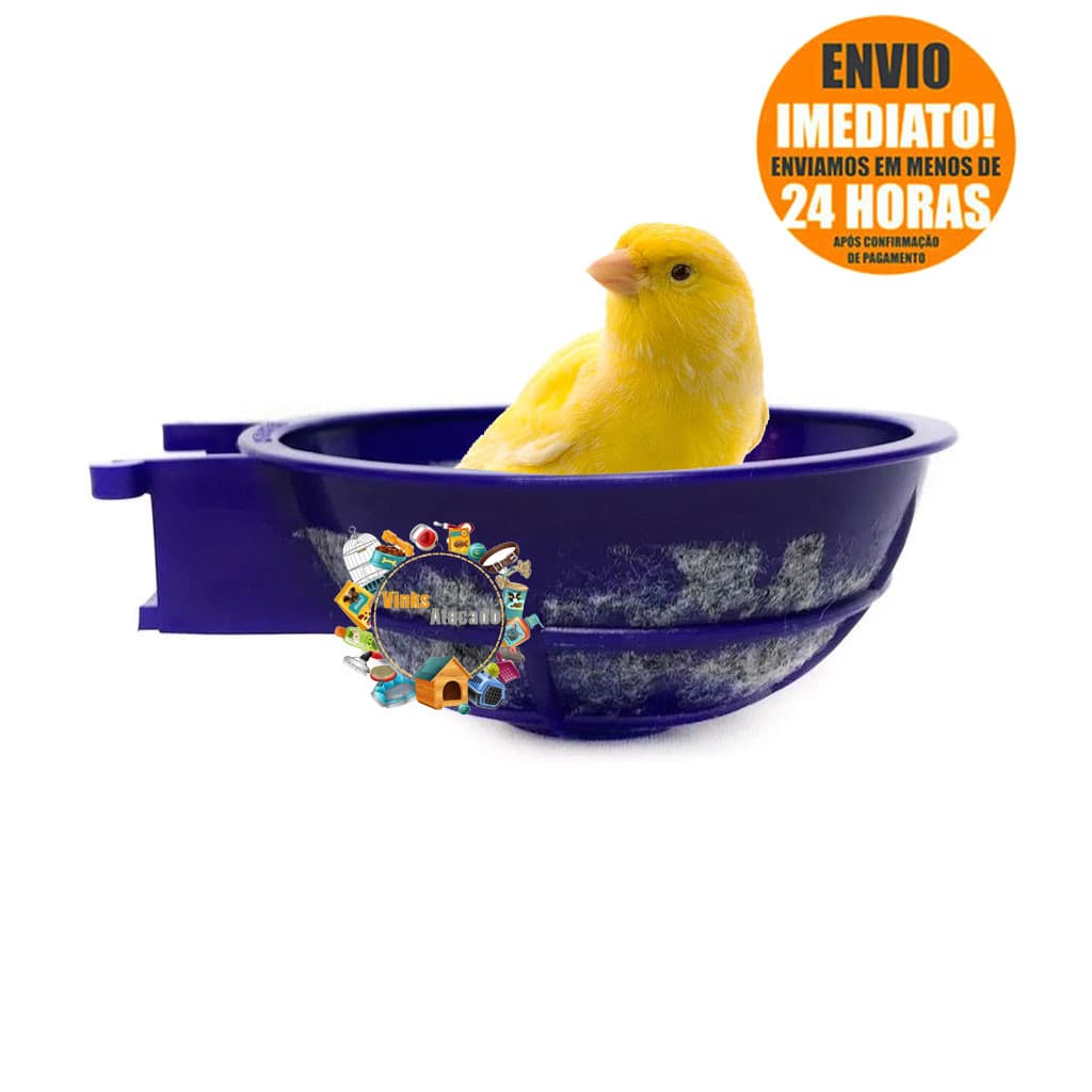 Kit 8 Ninho Horizontal Plástico Forro Carpete Premium Para Canário Belga Terra Reino Pintassilgo Bicudo Coleiro Passaros