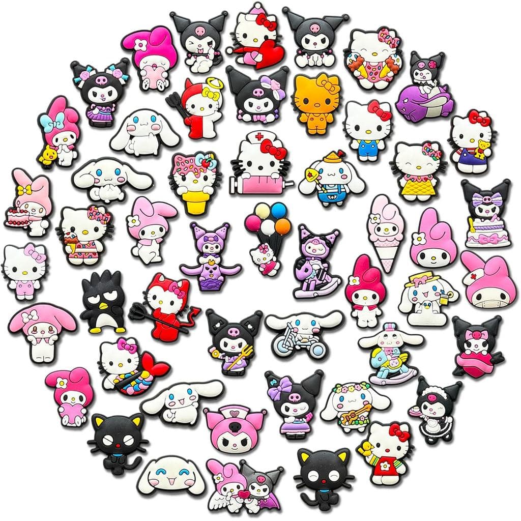 51Pcs Shoe Decoration Charms for Croc Clog, Cute Charms Accessories