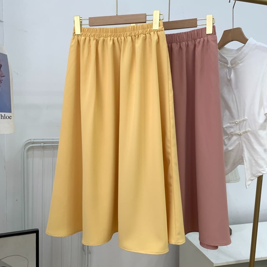 Verão elegante elegante pequena cintura alta magro-ajuste mais magro olhar saia de cor sólida G#20