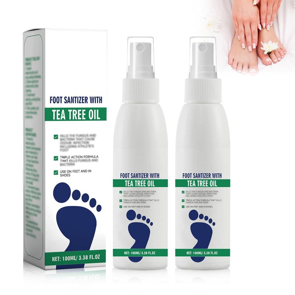 2 unidades de spray para os pés Ximonth contendo óleo de melaleuca, spray para os pés com óleo de melaleuca (100ml/3.38f