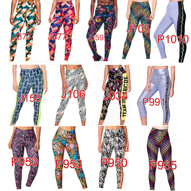 Leggings de Fitness ZW P935 950 953 991 1010 J034 105 106 155 359 377