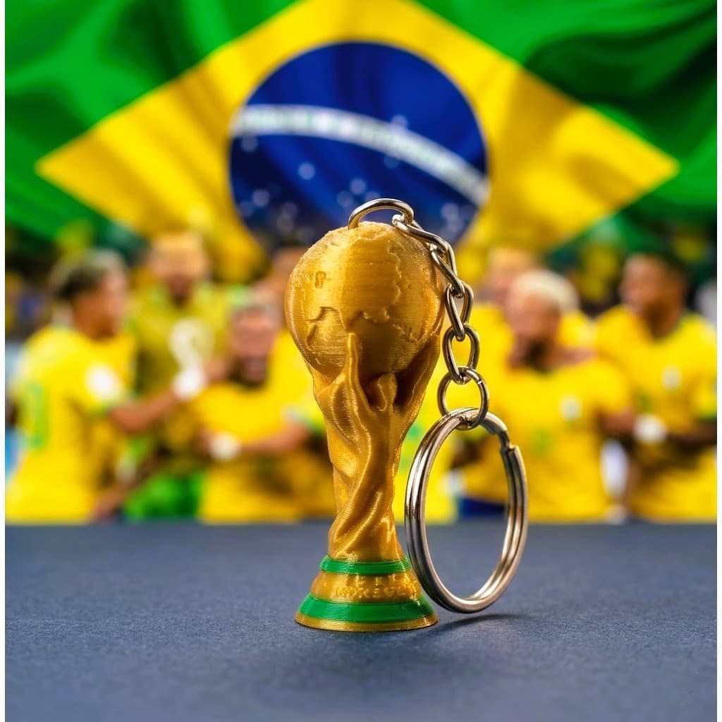 Kit Chaveiro Copa do Mundo Impressão 3D Copa Do Mundo Ideal para revenda Colecionador