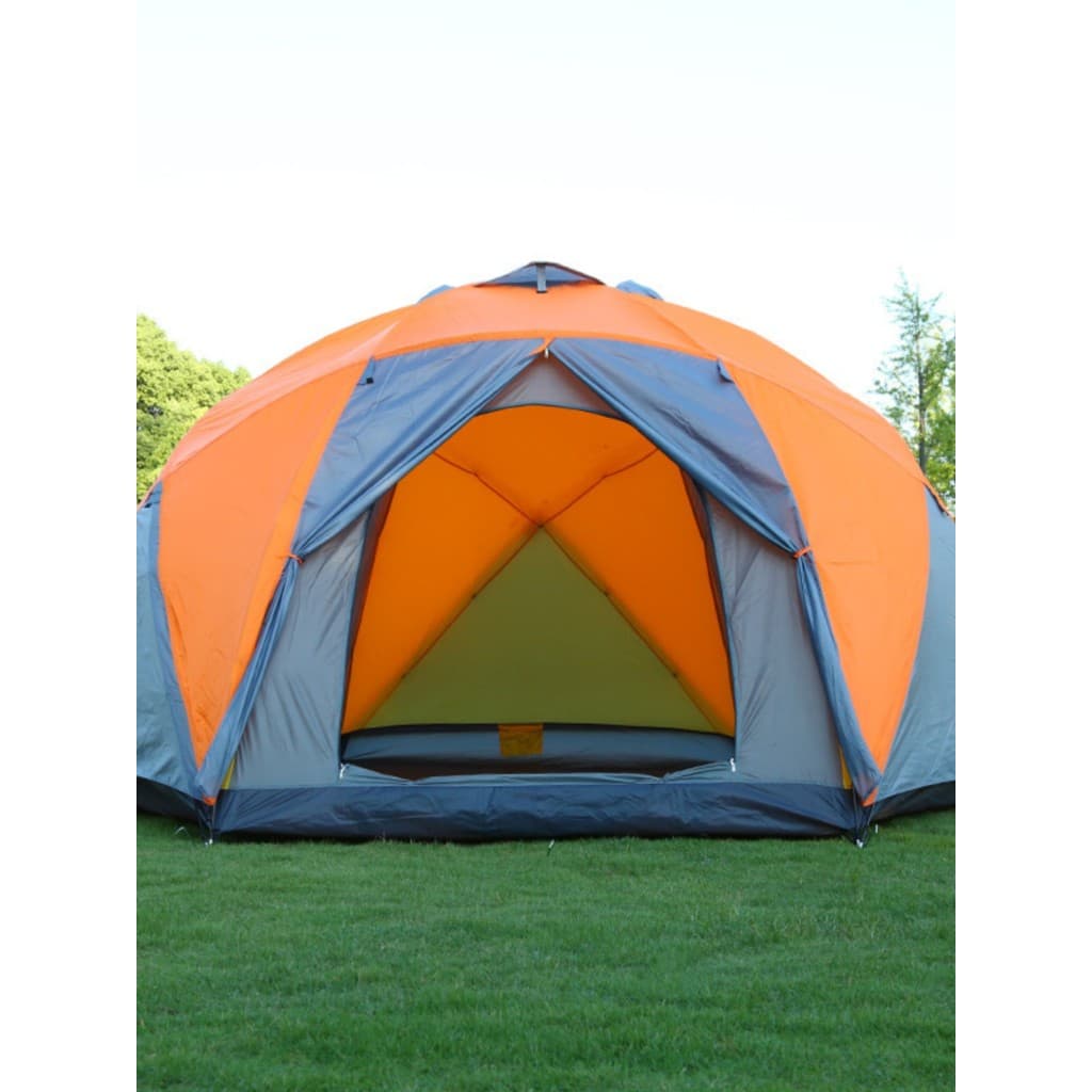 Venda Quente Isolamento de camada dupla grande, 3 portas abertas, 6 cantos, tenda hemisférica, 10 pessoas, Manual, acamp