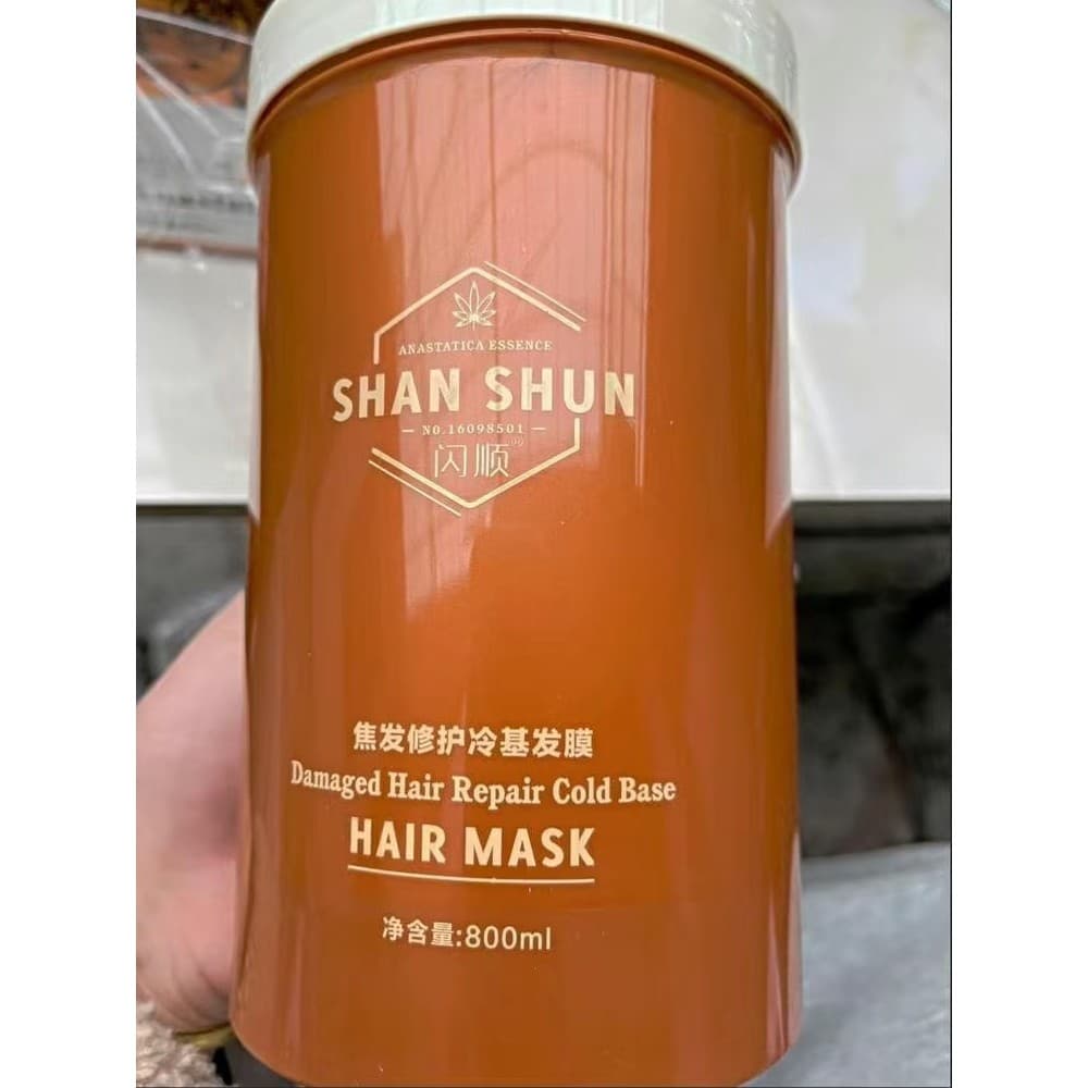Espumante foco reparação de cabelo Base fria máscara de cabelo restaurar reparação danificado Perm tingimento seco bifur
