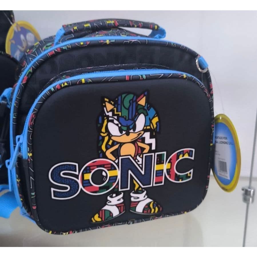 Lancheira Térmica Escolar Infantil Sonic The Headgehog - Modelo 2026 - Preto