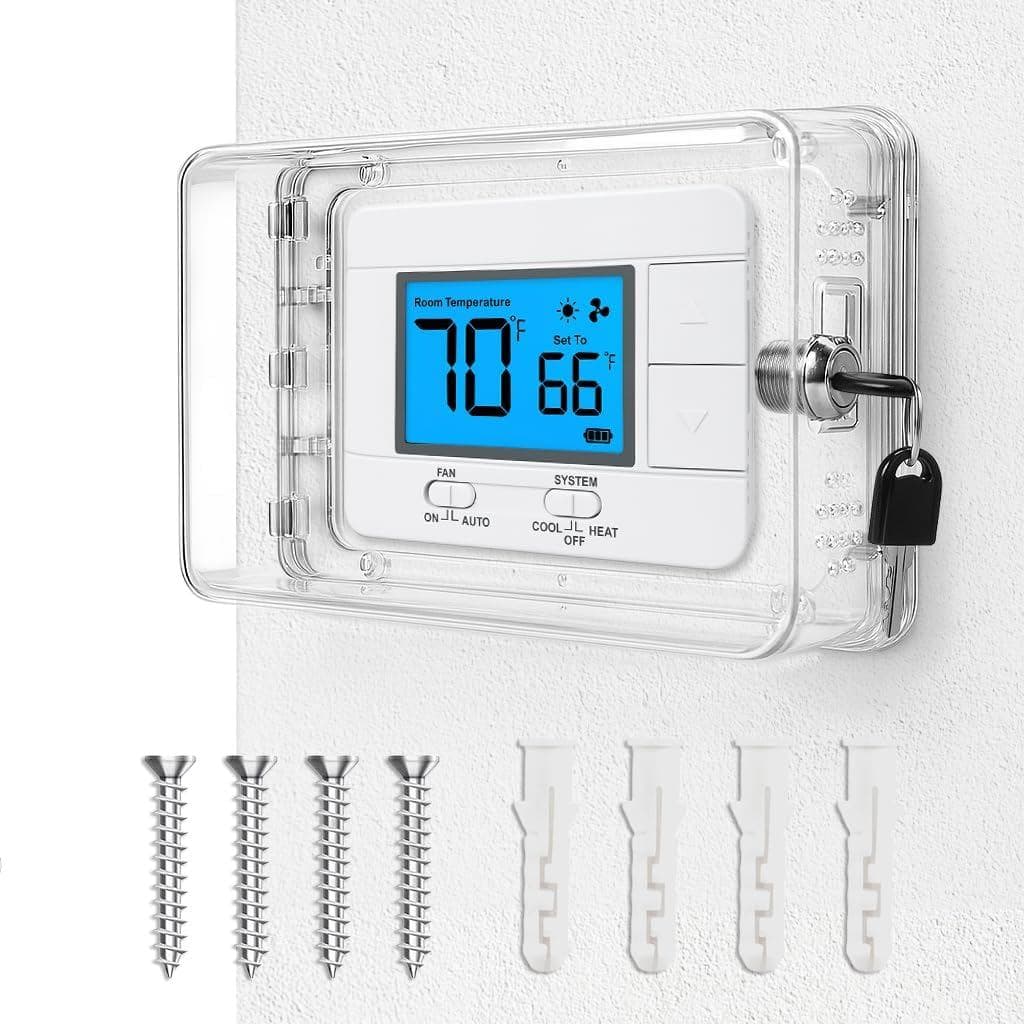Caixa de Proteção para Termostato com Chave, Compatível com Termostatos de 7,1"×4,5" ou Menores, Capa Universal Grande p