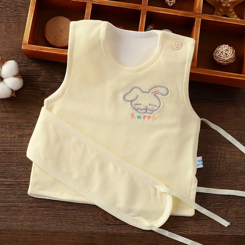 Colete para recém-nascidos, roupa interna de algodão puro, primavera, outono, outubro, março, proteção para barriga de b