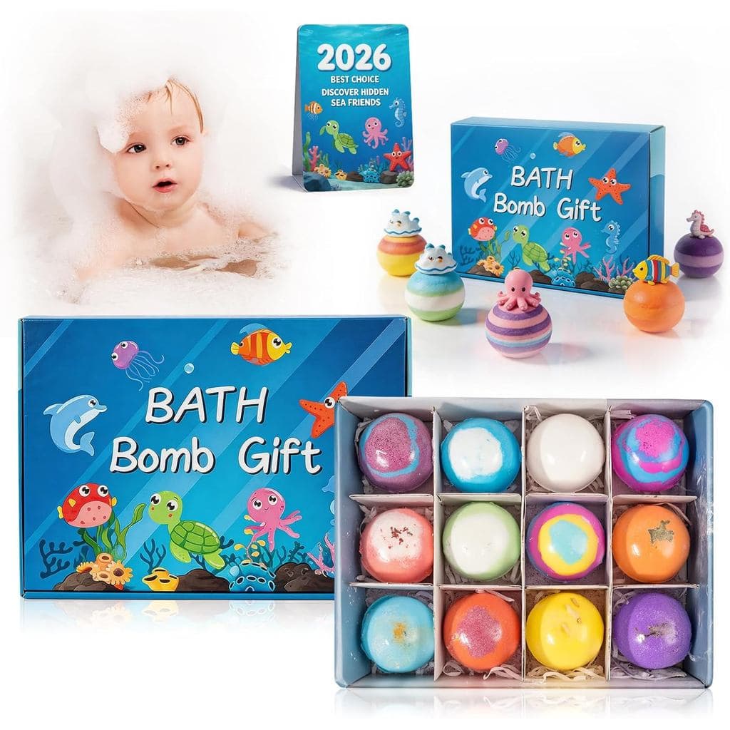 Bombas de Banho com Brinquedos Dentro para Crianças de 1 a 3 Anos, Bombas Efervescentes de Banho Surpresa, Bolas de Banh