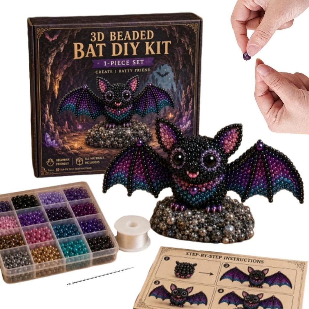 Kit de Animais com Miçangas - Conjunto de Bordado Artesanal DIY, Projeto de Miçangas de 10,7 Polegadas com Guia de Padrõ