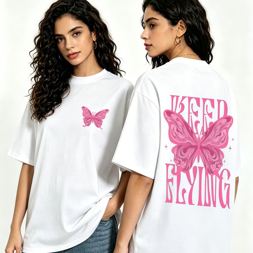 Camiseta Feminina Algodão Oversized Estampa, Plus Size P ao G3, Camiseta Casual Streetwear Confortável