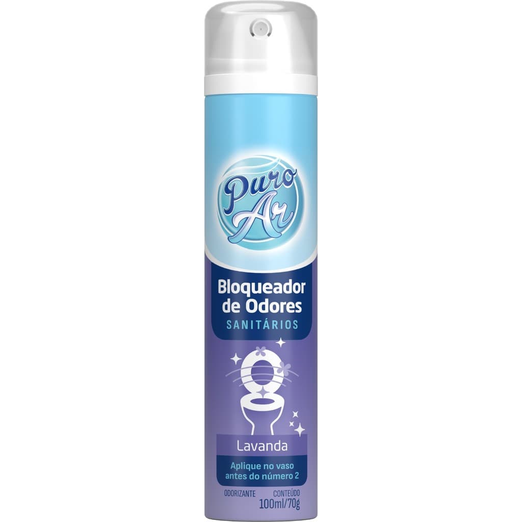 Bloqueador De Odores Sanitarios Puro Ar Lavanda100ml/70g