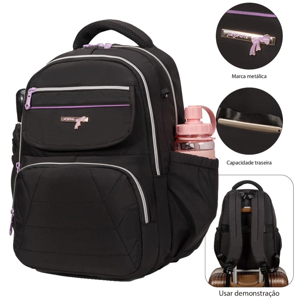 Mochila para estudantes (à prova d'água, reforçada, para uso diário e deslocamentos)