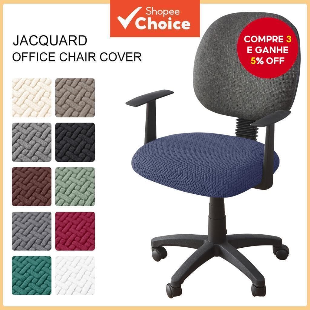 【 New Lançamento 】 Office Capa De Cadeira De Computador , Macia Para Escritório , Protetor Removível Lavável