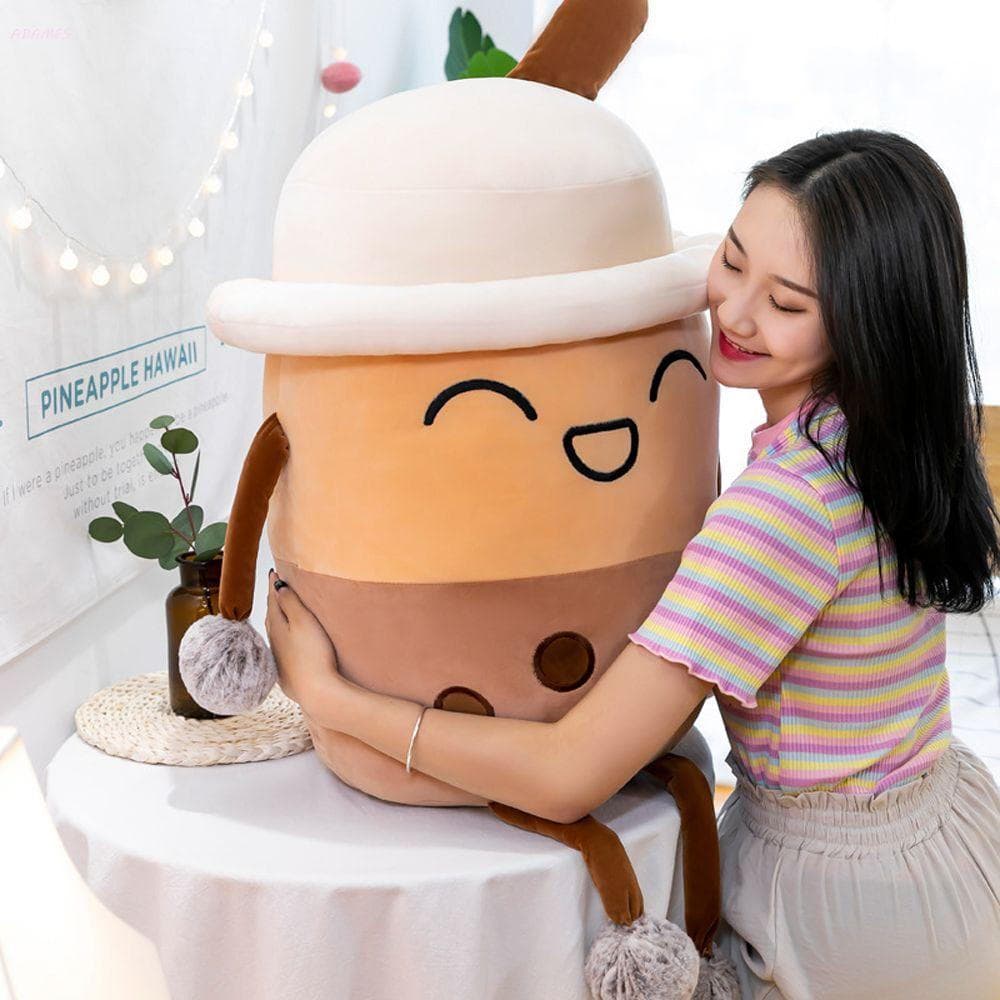 ADAMES Bolha Leite Chá Plushie Presentes De Natal Decoração Brinquedo Para Casa Dos Desenhos Animados Adorável Boneca Re