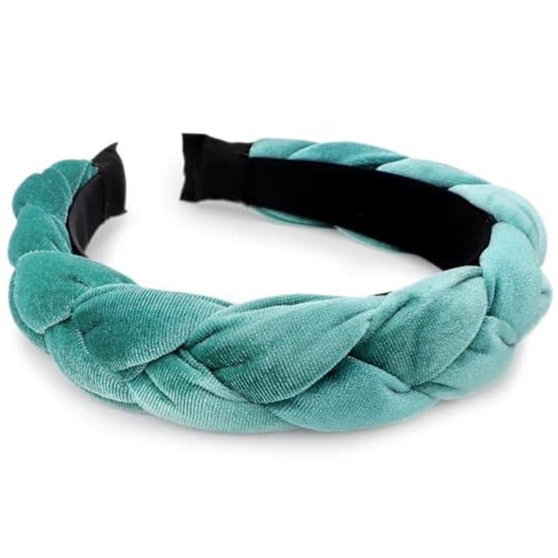 DRESHOW Faixa De Cabeça Trançada De Veludo Feminina , Argola De Cabelo Elástica , Faixas Da Moda Para Mulheres