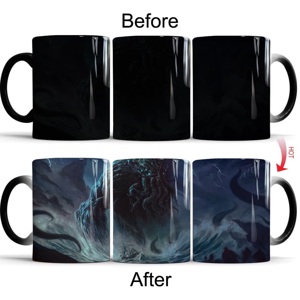 Cthulhu Myth Caneca exclusiva que muda de cor Cthulhu Cthulhu Cthulhu Mercadoria Presente