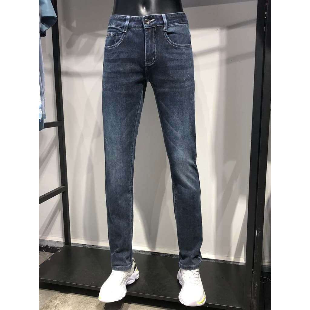 Roupas JJ de retirada de gabinete de marca ~ 92% algodão ar ~ perna reta Slim-fit ~ outono inverno grosso cintura média