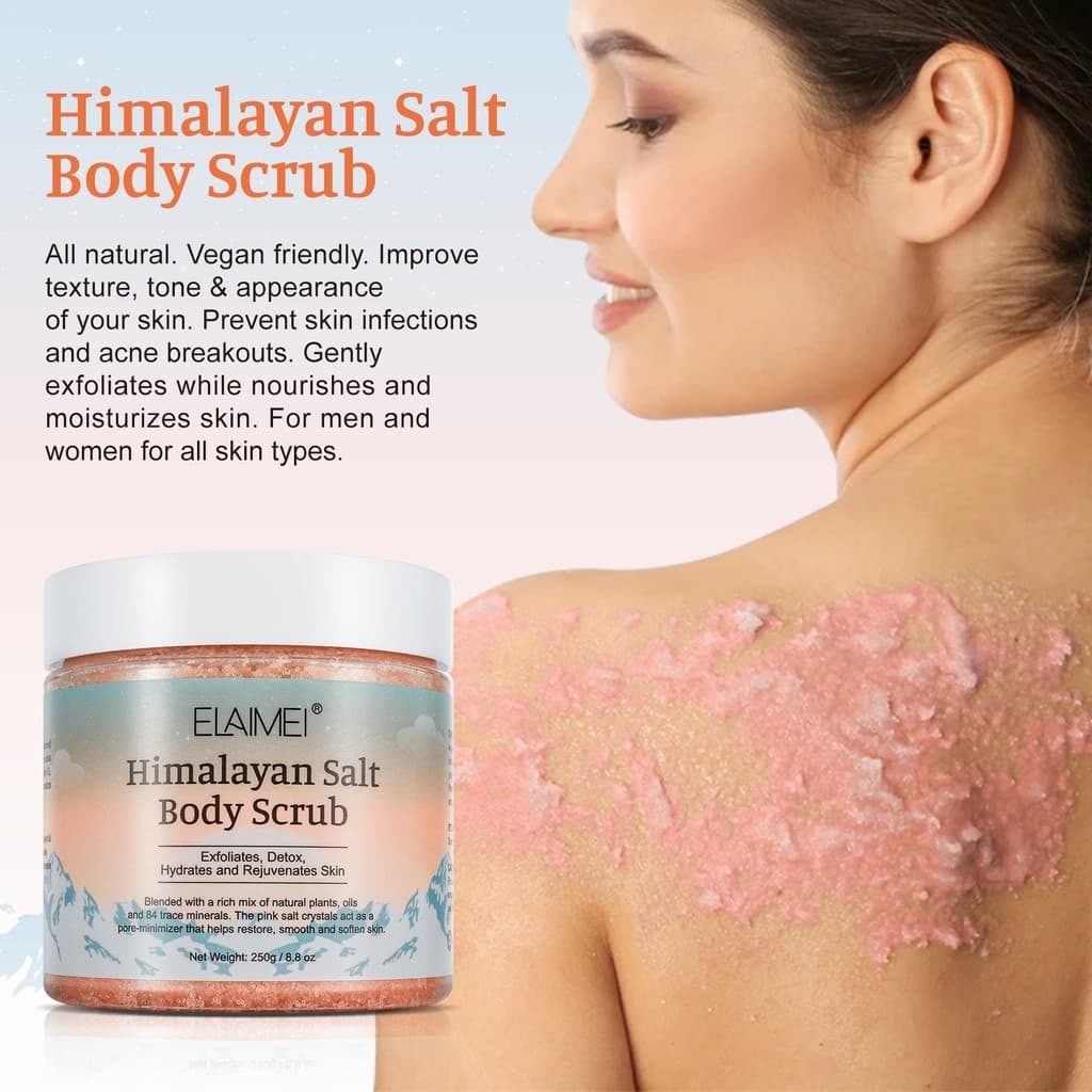 Sal De Banho Esfoliante Corporal Himalaia Para Pele Macia