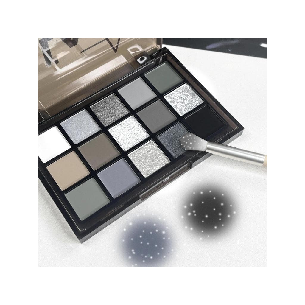 MUGELEEN15 Cores Dark Night Knight Paleta de Sombras Cor Esfumaçada Jinhua Preto Estilo Punk Sombra Perolada Cor Mágica
