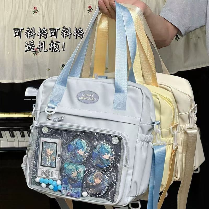 Bolsa portátil para dor feminina, grande capacidade, estudante, festa, mochila, corpo cruzado, dupla utilização, bolsa f