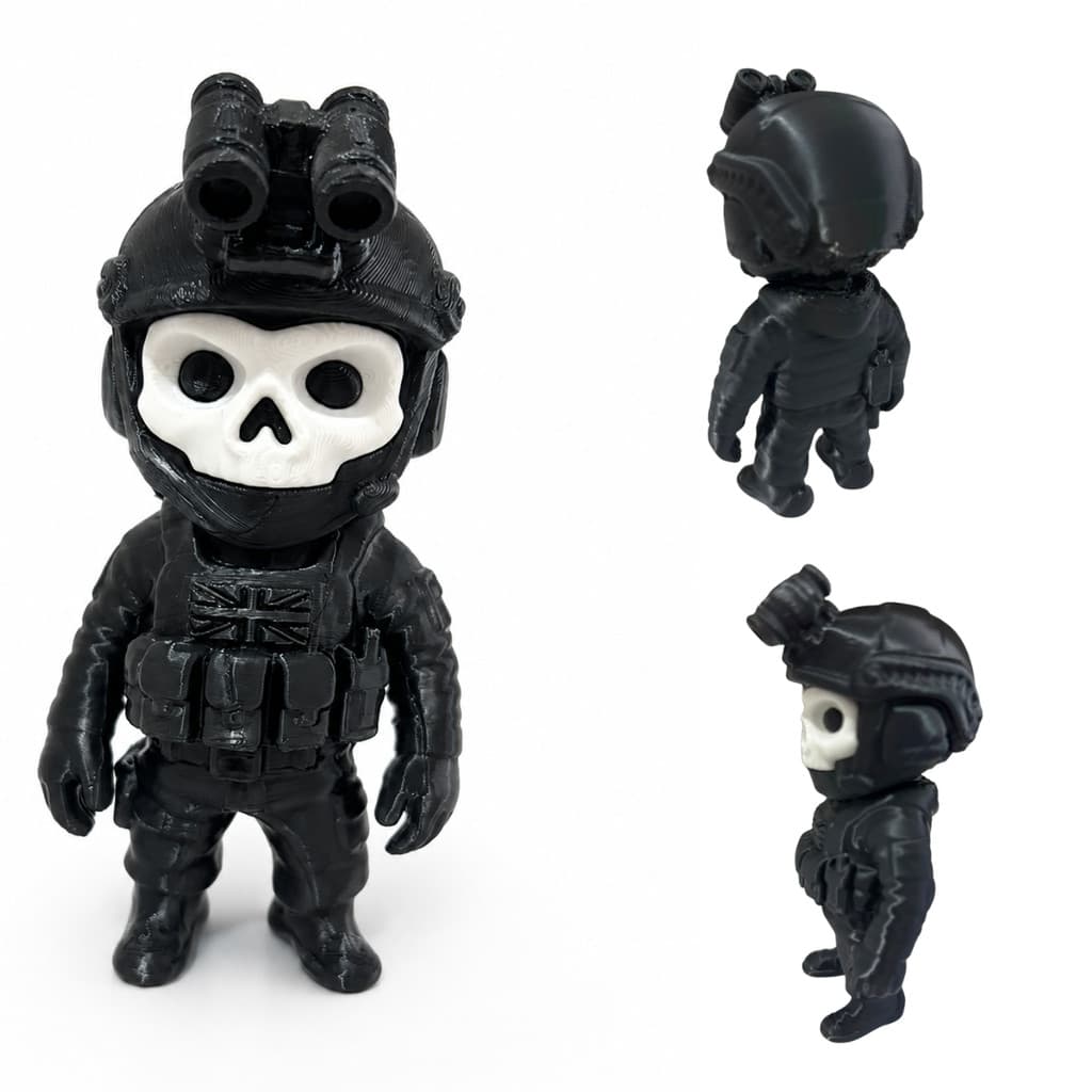 Ghost Call of Duty Warzone Modern Warfare Boneco Colecionável Gamer