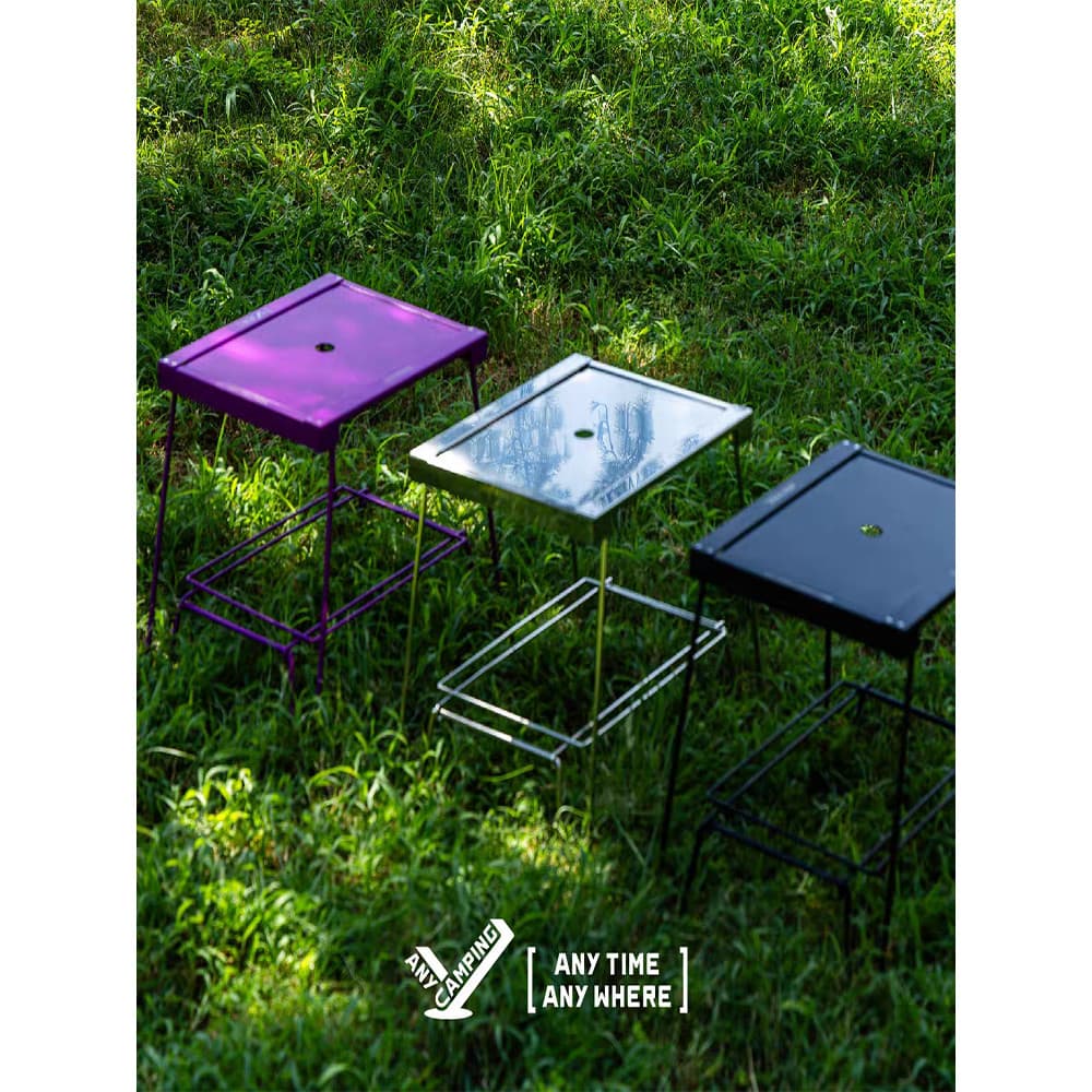 [Acampamento ilimitado] Mesa de acampamento IGT ao ar livre, uma unidade, Racks de módulo de combinação múltipla de aço