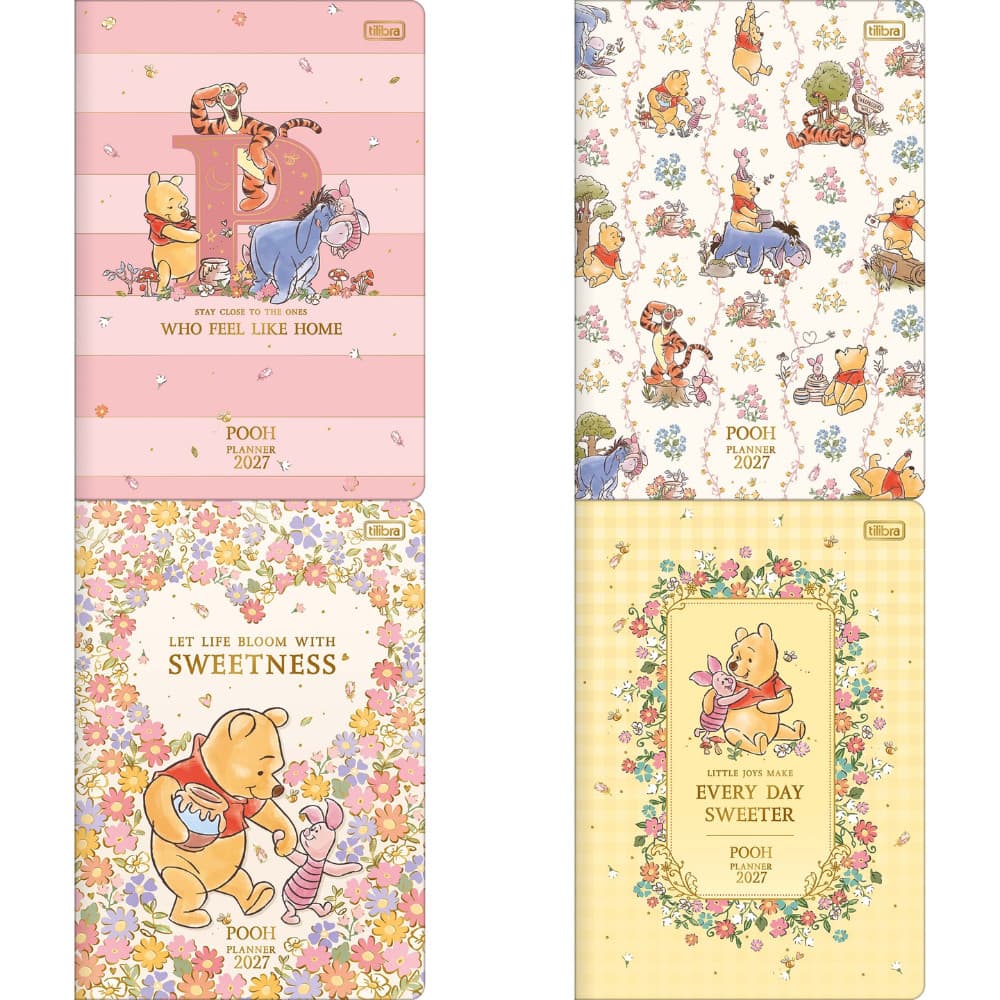 Agenda Planner Grampeado Pooh 90g/m² 2027 tilibra