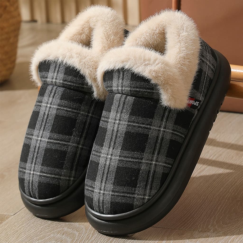 Sapatos de algodão para idosos de meia-idade, homens, mulheres, inverno, uso ao ar livre, forro de lã, casa interna, que