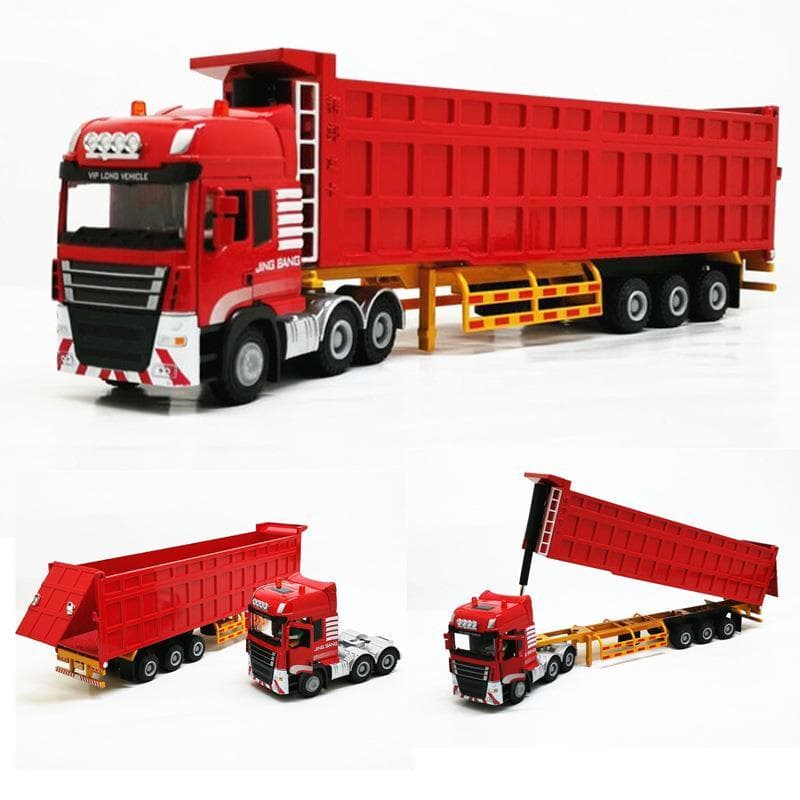 Modelo de caminhão grande de liga Semi-pendurado transportador resistente engenheiro de caminhão basculante resistente