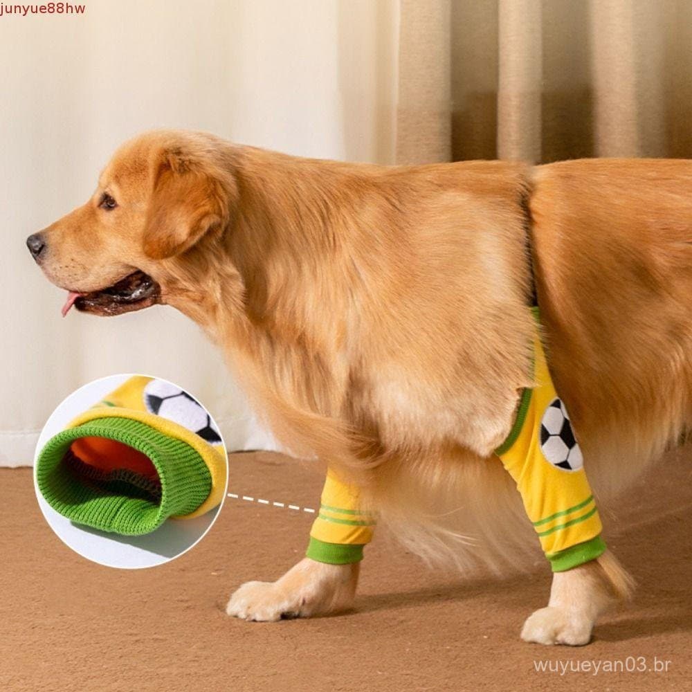 Manga De Recuperação Para Animais De Estimação JUNYUE , Macia Pernas Dianteiras De Cachorro Com Padrão De Futebol/Estrel