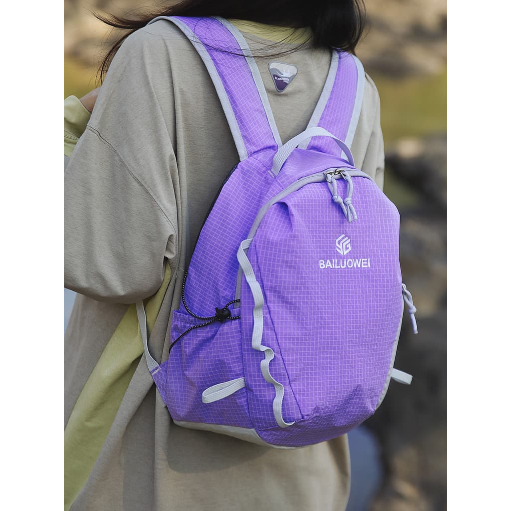 Mochila ao ar livre unissex leve à prova d'água mochila de viagem roxa bolsa de escalada 2026 novo estilo bolsa escolar