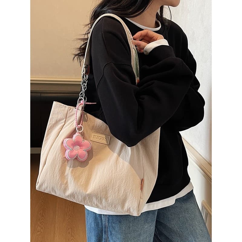 2025 novo estilo bolsa de ombro de grande capacidade bolsa de viagem feminina moda Casual All-Match sacola estudante uni