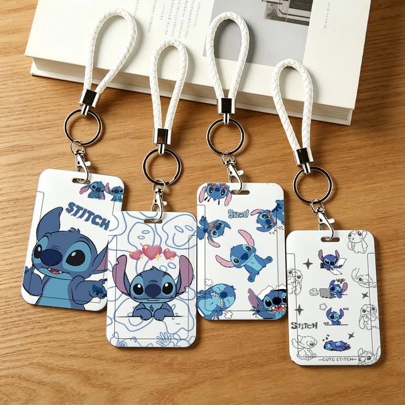 Porta-Cartões Bonito Da Disney Stitch , Protetor De Identificação De Estudante Kawaii Lilo & Para Cartão De Refeição Do