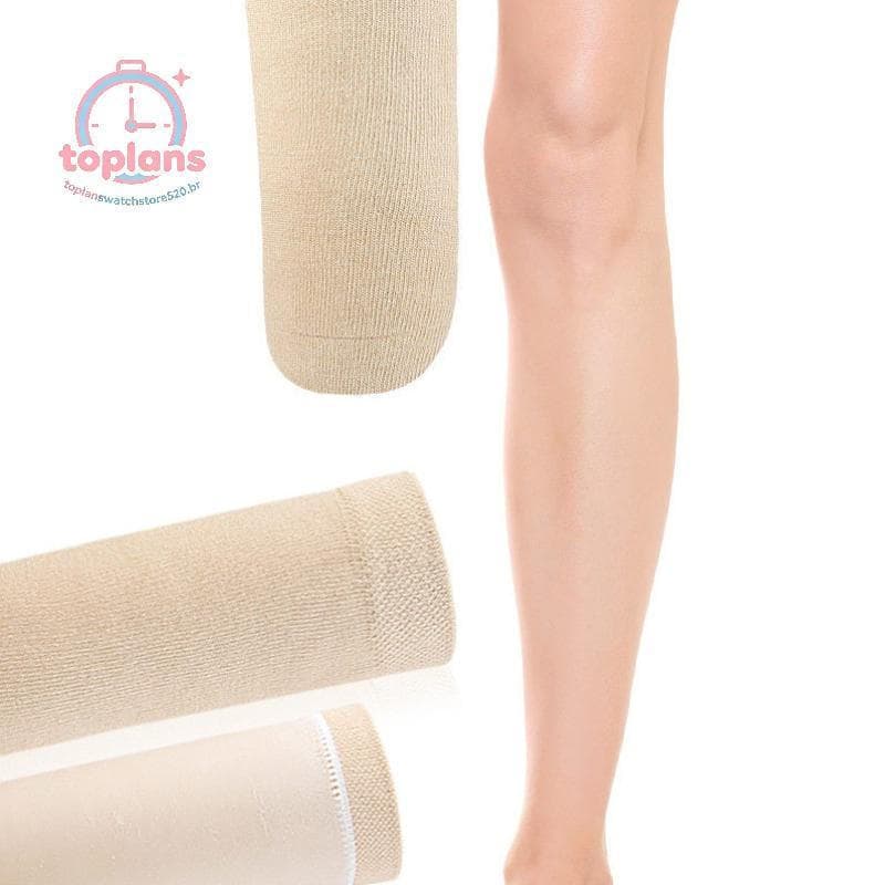 Manga Retrátil De Coto De Gel De Alta Elasticidade TOPLA Para Suporte De Meia Prótese Abaixo Do Joelho