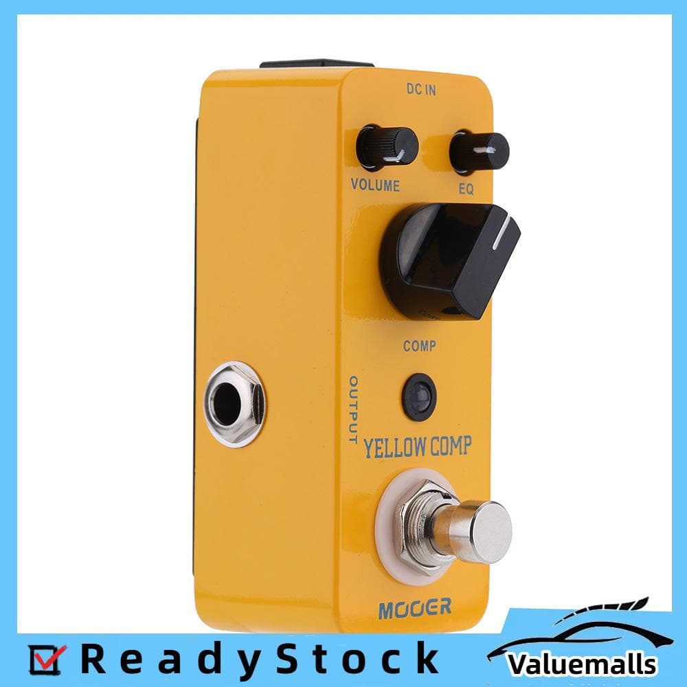 valuemalls-br Amarelo Comp Micro Mini Compressor Óptico Pedal de Efeito de Guitarra – True Bypass Suave Compressão