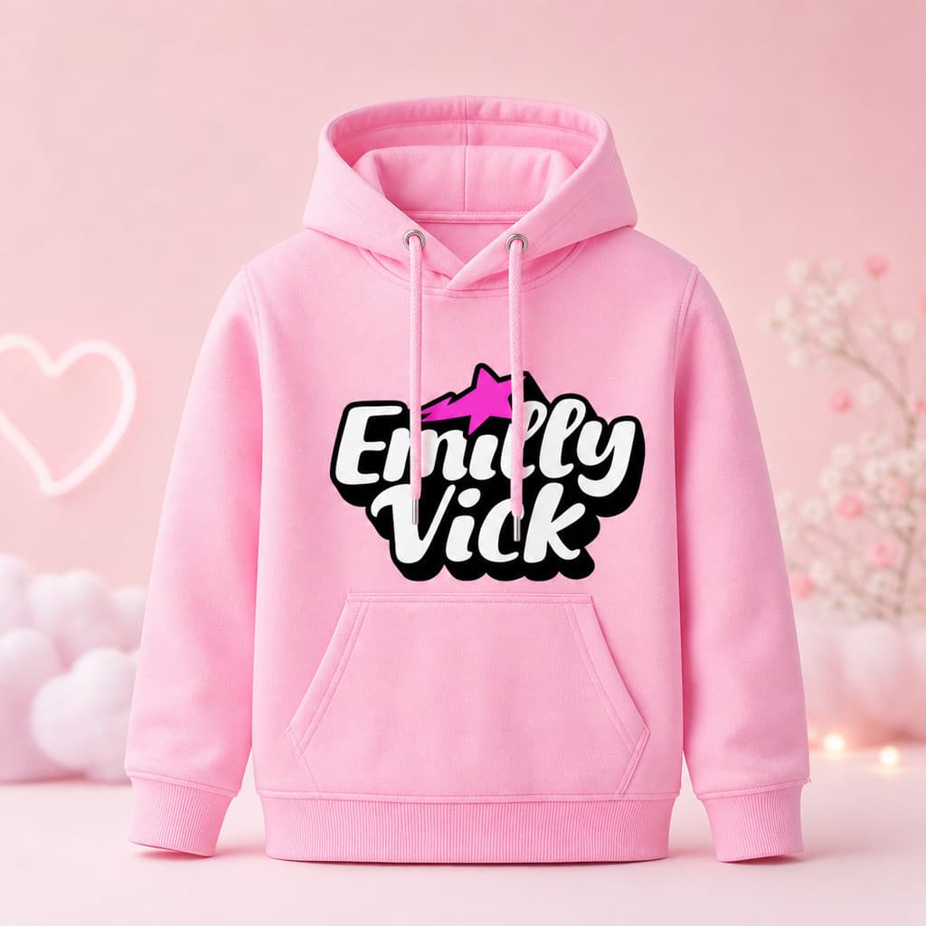 Blusa de Frio Moletom Infantil Meninas Emily Vick Dos Rosas  Promoção Rosa