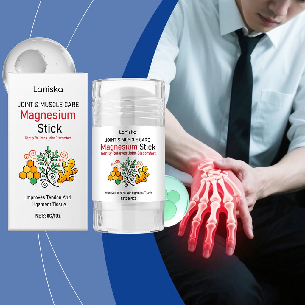 LANISKA Joint Care Stick - Cuidado e manutenção suave para articulações das mãos, joelhos e pernas com massagem de folha
