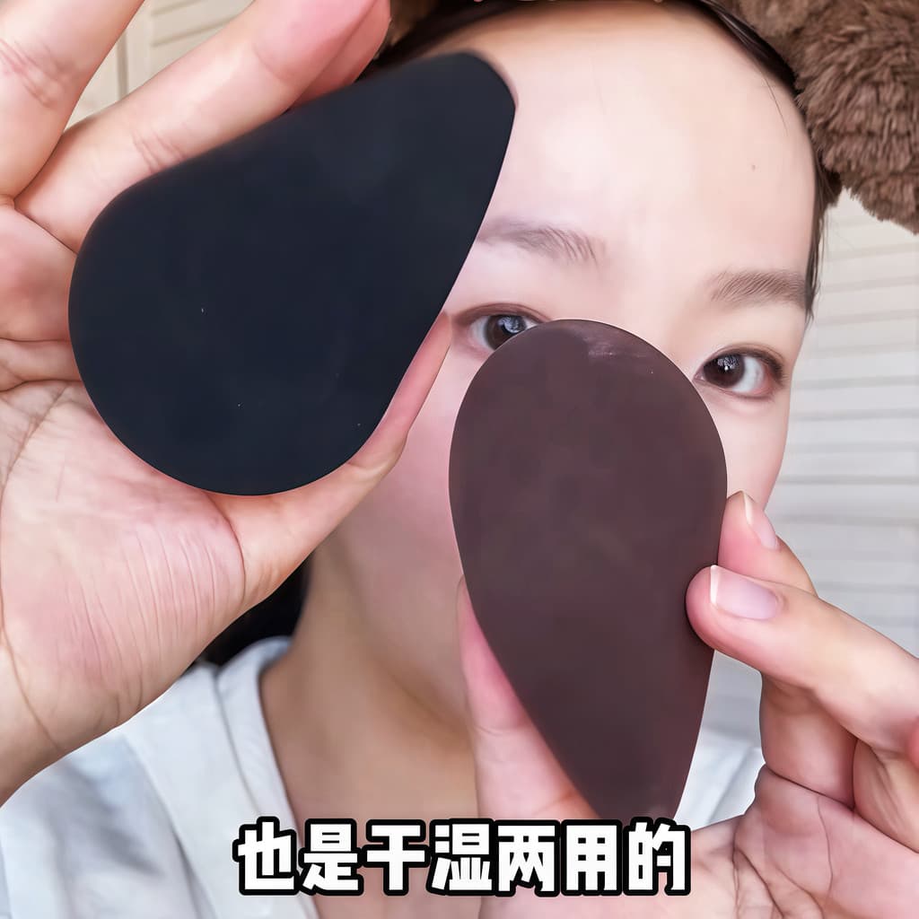 Artista de maquiagem recomendado!Corte de farinha Puff beleza ovo não é fácil de comer fundação Blush alto brilho contor