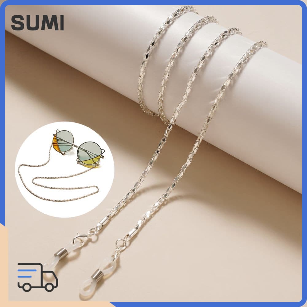 Correntes De Óculos LUCKY-SUMI , Cordão De Sol Com Contas De Diamante De Metal , Corrente Oca Para Leitura